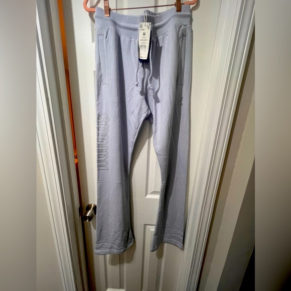 BNWT ADIDAS 200 LUXE SET HALO BLUE MED~Crop hoodie, Track Pants, Bra top - Picture 10 of 15